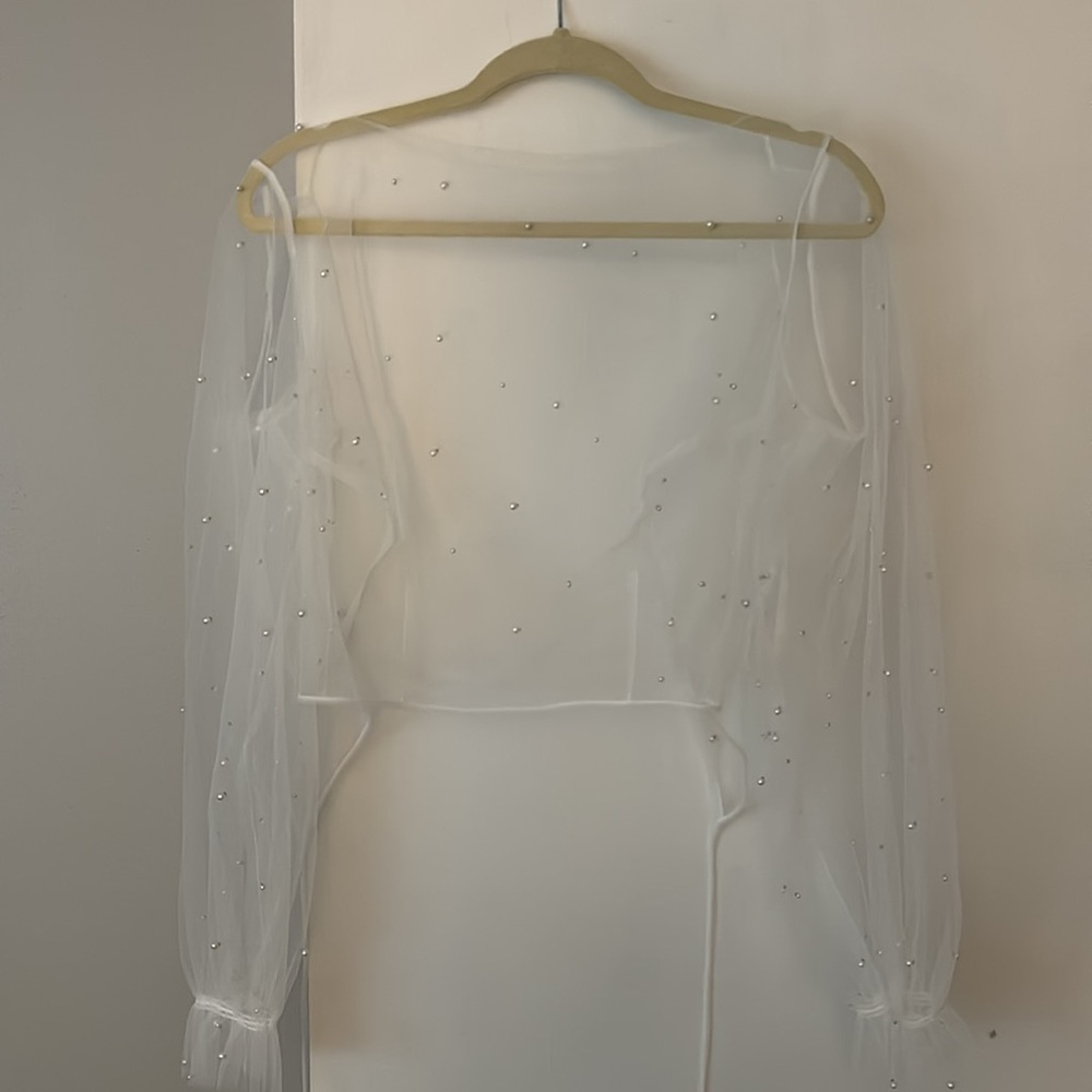 Sheer bridal cover up